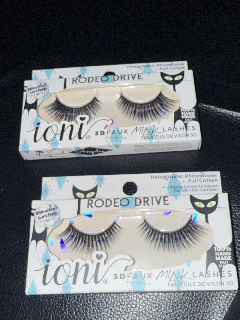 Ioni Rodeo Drive 3D Faux Mink Lashes - Black with Holographic Rhinestones